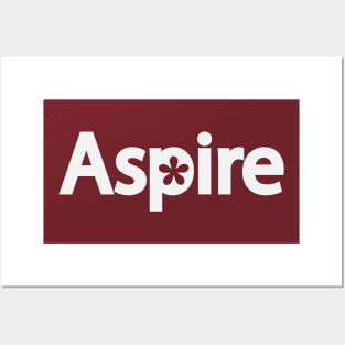 Aspire text design Posters and Art